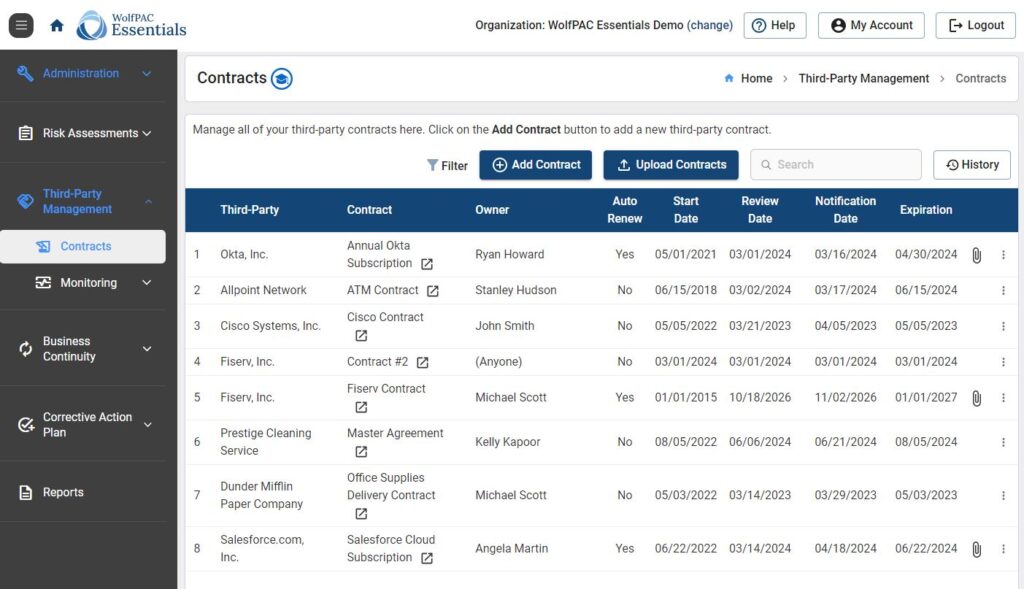 Vendor Management System - Contracting